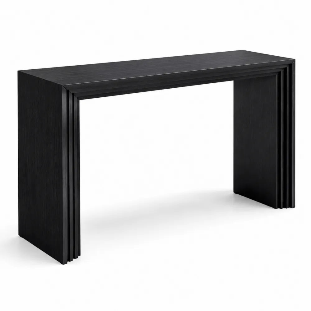Console en bois noir 120 cm