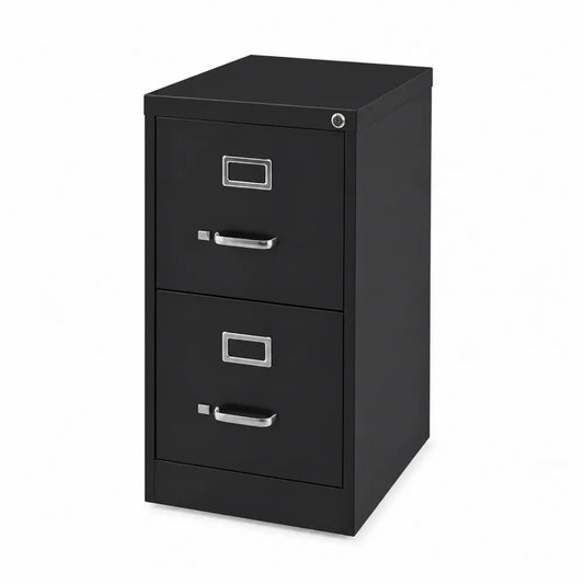 Armoire à tiroirs en métal noir avec serrure