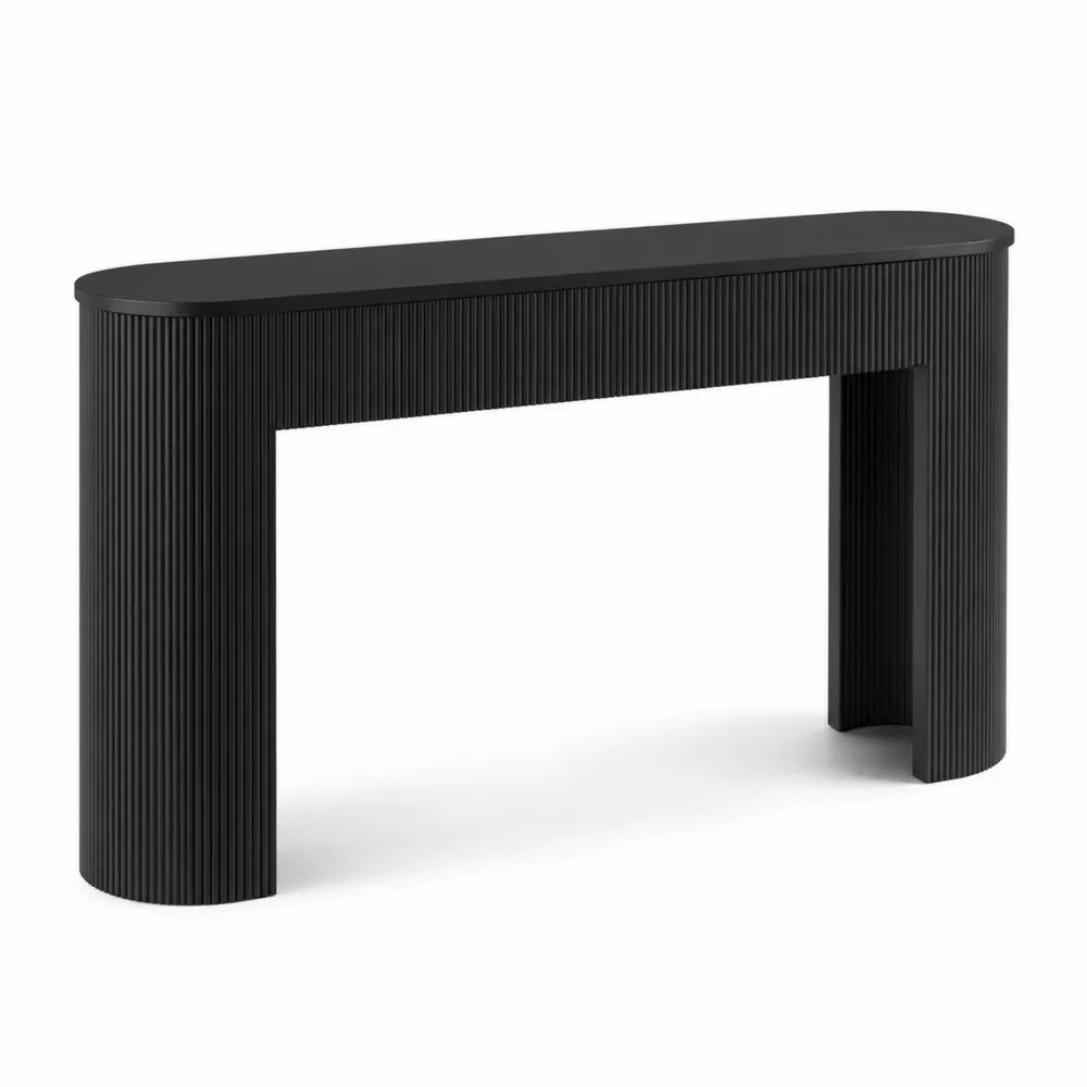 Console rectangulaire en bois MDF Noir 120cm