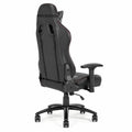 Chaise de bureau en cuir synthétique noir avec accoudoirs réglables