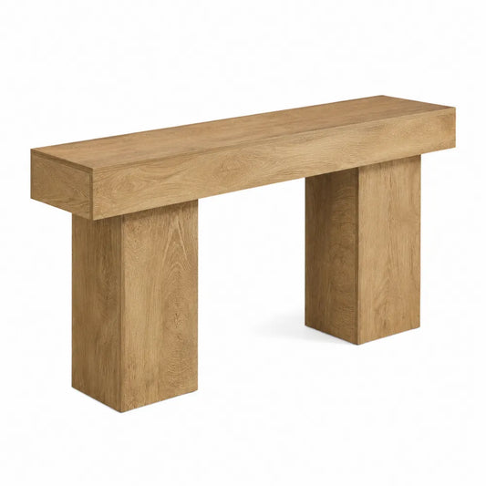 Console en bois d'ingénierie chêne clair 120x30x75 cm