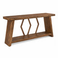 Console en bois massif 120x40x80 cm Marron