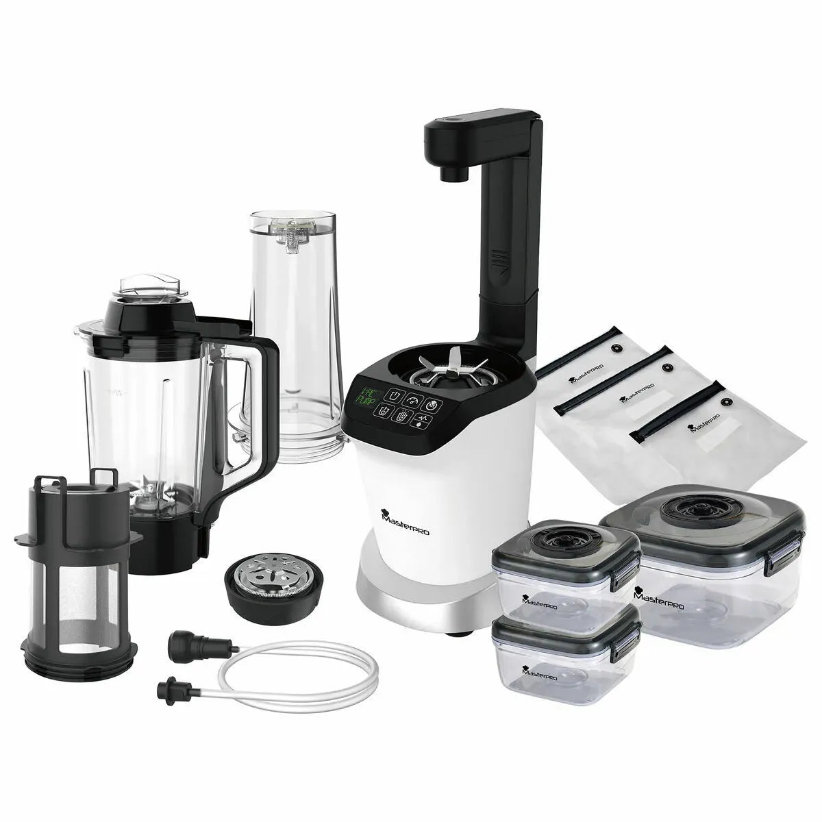mixeur, TRIO NUTRIMIX Bol 3-en-1 - 1000 W - 1.5 L - Set accessoires inclus, Masterpro