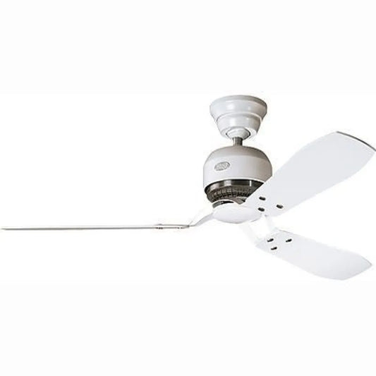 ventilateur, Industrie II de plafond 132cm - Été-Hiver - Tiges optionnelles - finition blanche/Erable, Hunter