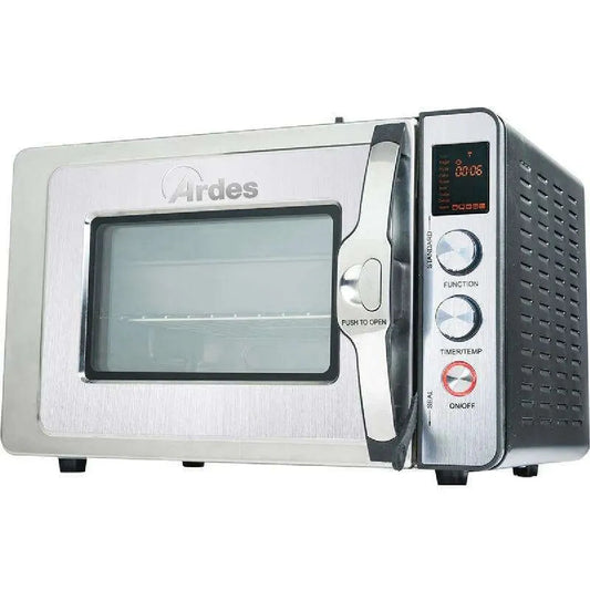 four électrique, Domeos AR6430PR - finition grise Mini avec grill - 1500 W - Cavité inox - Pose libre - Minuterie électronique - Mode traditionnel