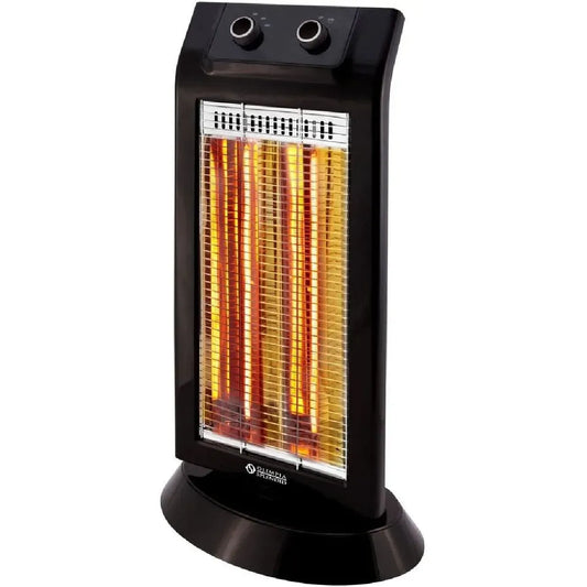 Olimpia Splendid 1100W, puissance 1100W, Base oscillante, Sécurité anti-basculement, finition noire Chauffage infrarouge