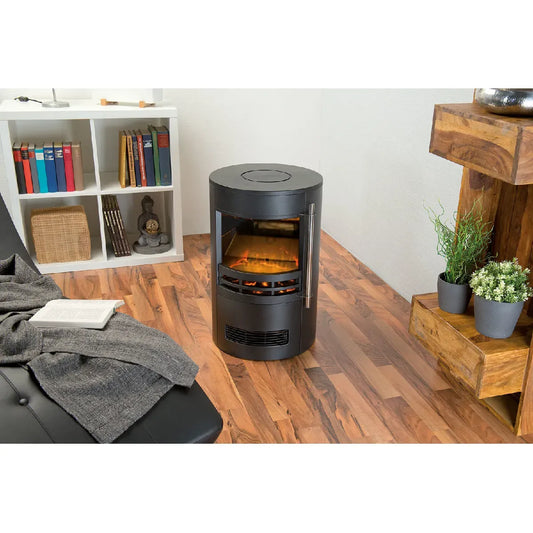 2000W, Effet flamme 3D, Design moderne, Thermostat intégré, Carlo Milano Mojave Poêle électrique