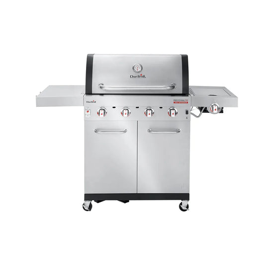 Char-Broil barbecue à gaz, Professional Pro S 4 - 4 brûleurs inox - Système Tru-Infrared - Grilles fonte - Chariot robuste - Boutons LED
