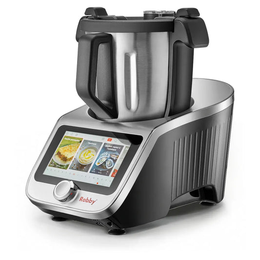 écran tactile 7', balance intégrée, 8 programmes, Wi-Fi, accessoires inclus, inox, Robby RobiCook XL Robot cuiseur multifonctions connecté